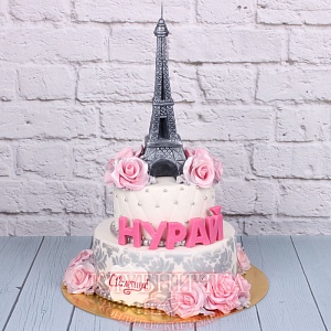 Торт на заказ "Мечты о Париже" 1800 руб/кг + фигурки 2500руб